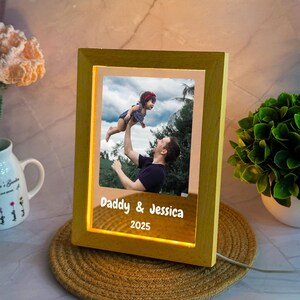 Custom Family Picture Night Light, Bedroom Lamp, Thoughtful Father’s Day Gifts, Gifts Idea for Dad,  Gifts for Dad & Grandpa, Gift from Kids