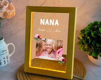 Personalized Grandma Photo Night Light, Custom Acrylic Gift
