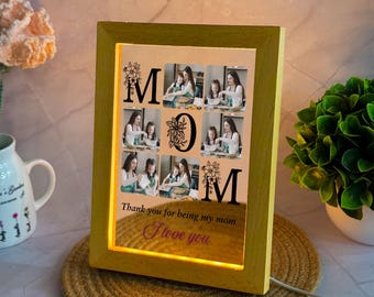 Personalized Photo LED Lamp, Custom Mother's Day Gift