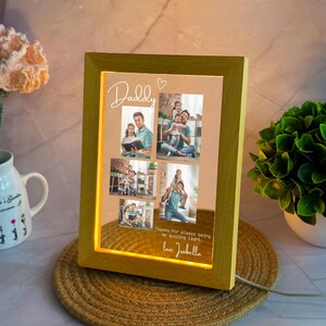Personalisiertes Nachtlicht mit Papa Bild, benutzerdefiniertes Kindernamenlicht für Papa, Vatertagsgeschenke, Geburtstagsgeschenk für Papa, beste Geschenke für Papas aller Zeiten