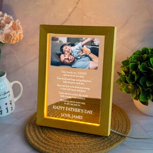 Personalized Dad Photos Night Light, Bedroom Night Light, Dad and Kids Photo Gifts, Father&#39;s Day Gifts, Gifts for New Dad, Birthday Gifts