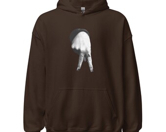 Felpa con cappuccio unisex con grafica "A": pullover in morbido misto cotone