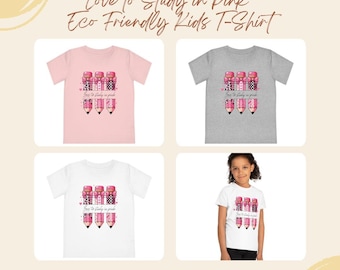 Kawaii Pink Tshirt Print on Demand Tee Pastel Pink Shirt Cute Graphic Tee Customizable Shirt Cartoon Graphic Shirt Customizable Top