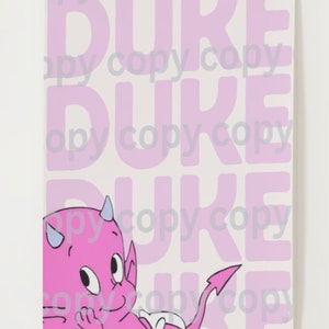 Póster descargable de Duke Pink, Blue Devil para dormitorio o apartamento