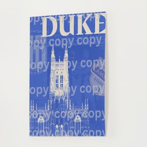Duke University Vintage Style Poster - Downloadable Digital File