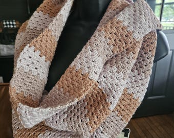 3-Toned Oversized Infinity Scarf