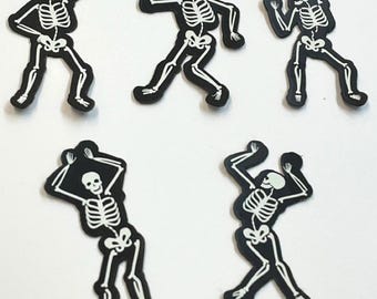 Imanes de esqueletos bailarines / Imanes de Halloween / Decoración espeluznante