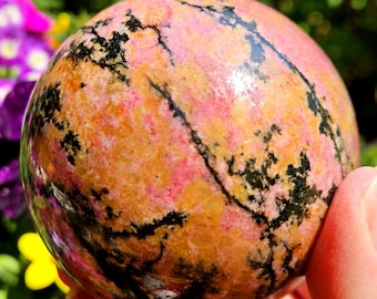 Large Rhodonite Sphere