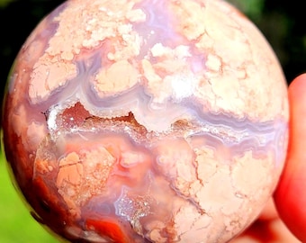 Cotton Candy Sphere w/ Druzy