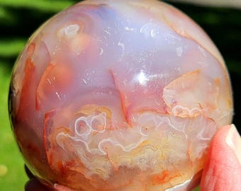 Colorful Flower Agate Sphere