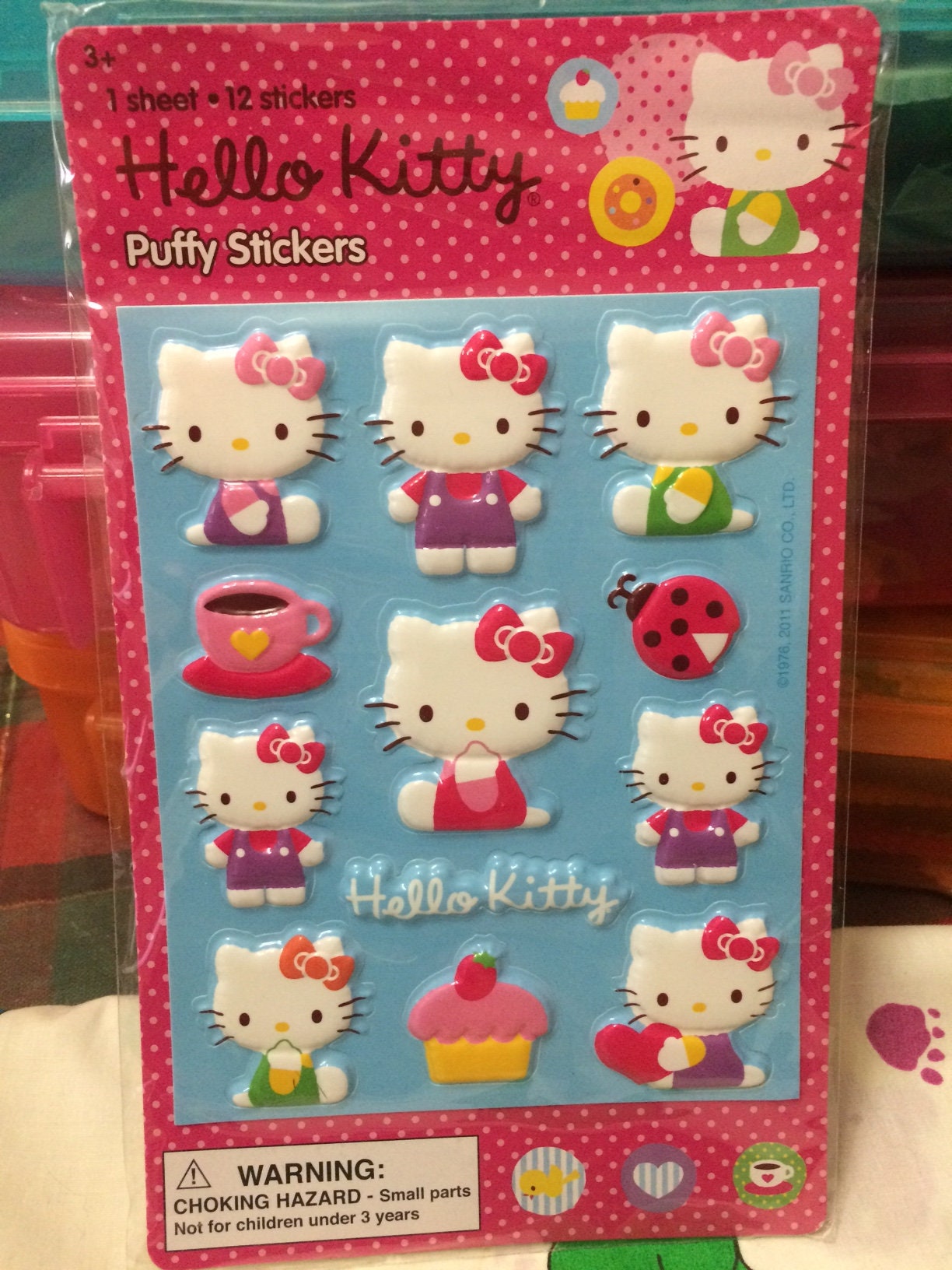 hello kitty puffy stickers