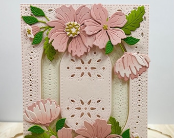 Blush Pink Intricate Floral Card