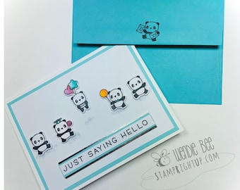 Panda Bear Just Saying Hello Card