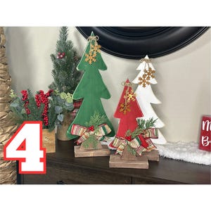 Set of 3 Rustic Christmas Trees - Handmade Decor - Etsy