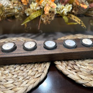 Rustic Wooden Candle Holder - Handmade to Order