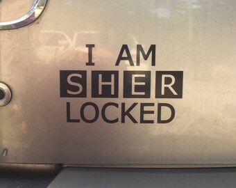 SHERLOCK I AM SHERLOCKED Vinyl Decal Sticker Car Window Truck SHERLOCK I AM SHERLOCKED Vinyl Decal Sticker Car Window Truck