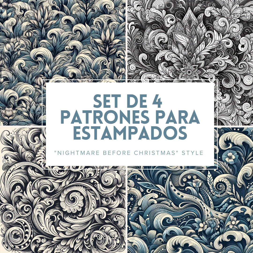 Pattern Stamping Designs Set of 4 Patterns to Stamp and Create Unique Items - Etsy