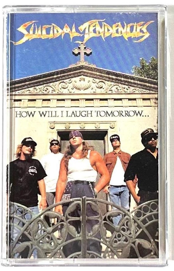 Suicidal Tendencies - How Will I Laugh Tomorrow Cassette (1988) - Etsy
