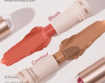 Vegan Cream Blush Stick: 3-in-1 Bronzer, Highlighter - Beauty Glazed 7g