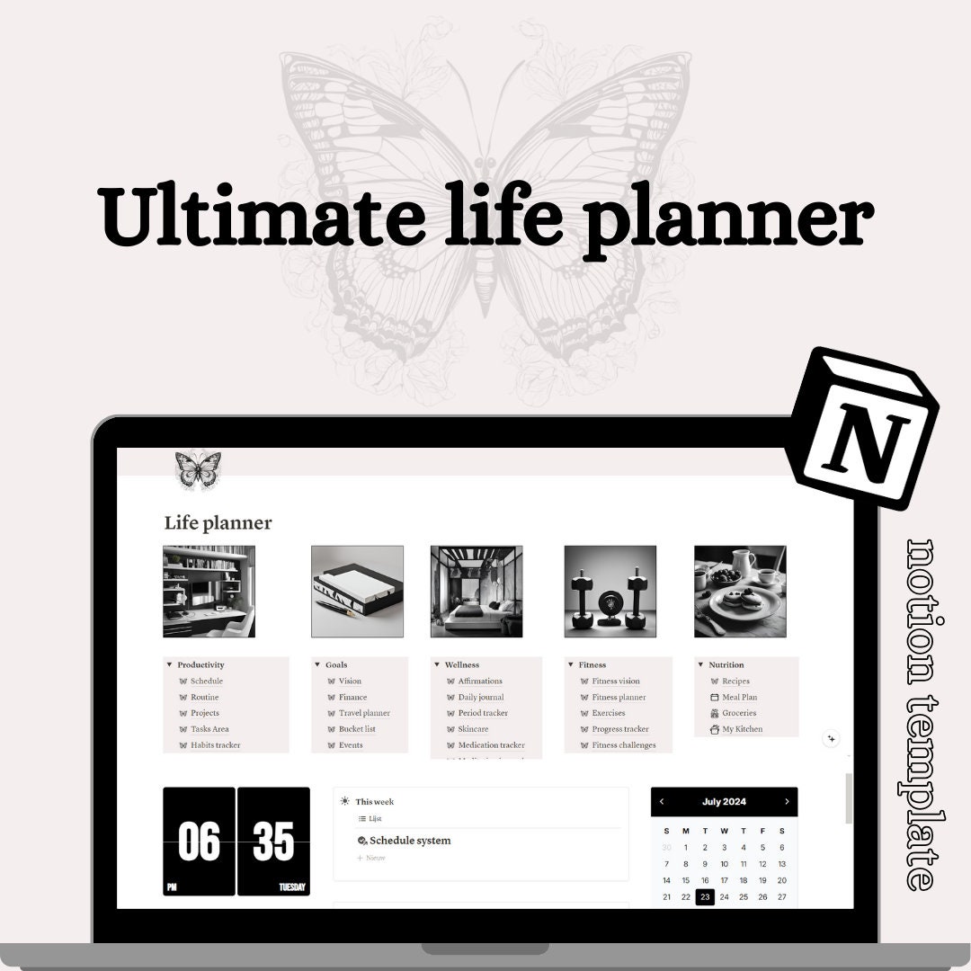 Ultimate Notion Life Planner | All-in-one Template | Notion Dashboard ...