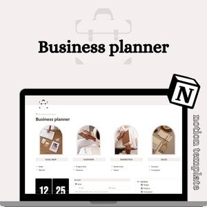 Notion-Geschäftsplaner | Bearbeitbarer Planer | Zielkarte | Verwalten Sie Ihre Finanzen | Marketing | Vorlage | Vorstellungsplaner