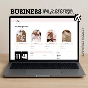 Planificador de negocios de Notion | Planificador editable | Mapa de objetivos | Gestiona tus finanzas | Marketing | Plantilla | Planificador de Notion