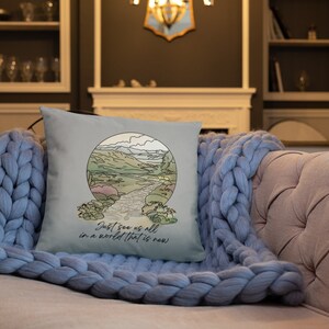 See Yourself New World Pillow, JW Gifts, Jehovah Witness, Home Decor, Enjoy Life Forever, Silver Gray Background