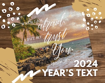 JW 2024 Years Text Jigsaw Puzzle, My Trust In You, Family Worship Project, Bible Verse Wall Art, Psalm 56, Jehovahs Witness Pioneer Gift