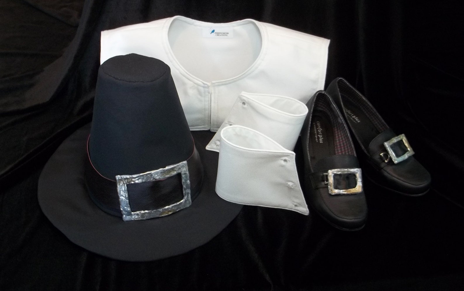Hat Collar Shoe Buckles Pilgrim Costume Accessories Made to | Etsy