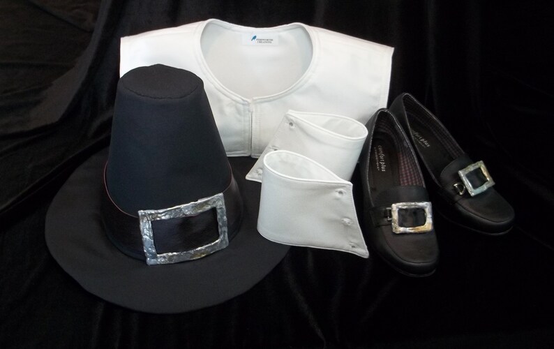 Hat Collar Shoe Buckles Pilgrim Costume Accessories Made to | Etsy