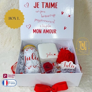 Coffret Cadeau Personnalisée pour elle, Box personnalisée, Idée Cadeau Saint-Valentin, Souvenir romantique, Anniversaire Couple