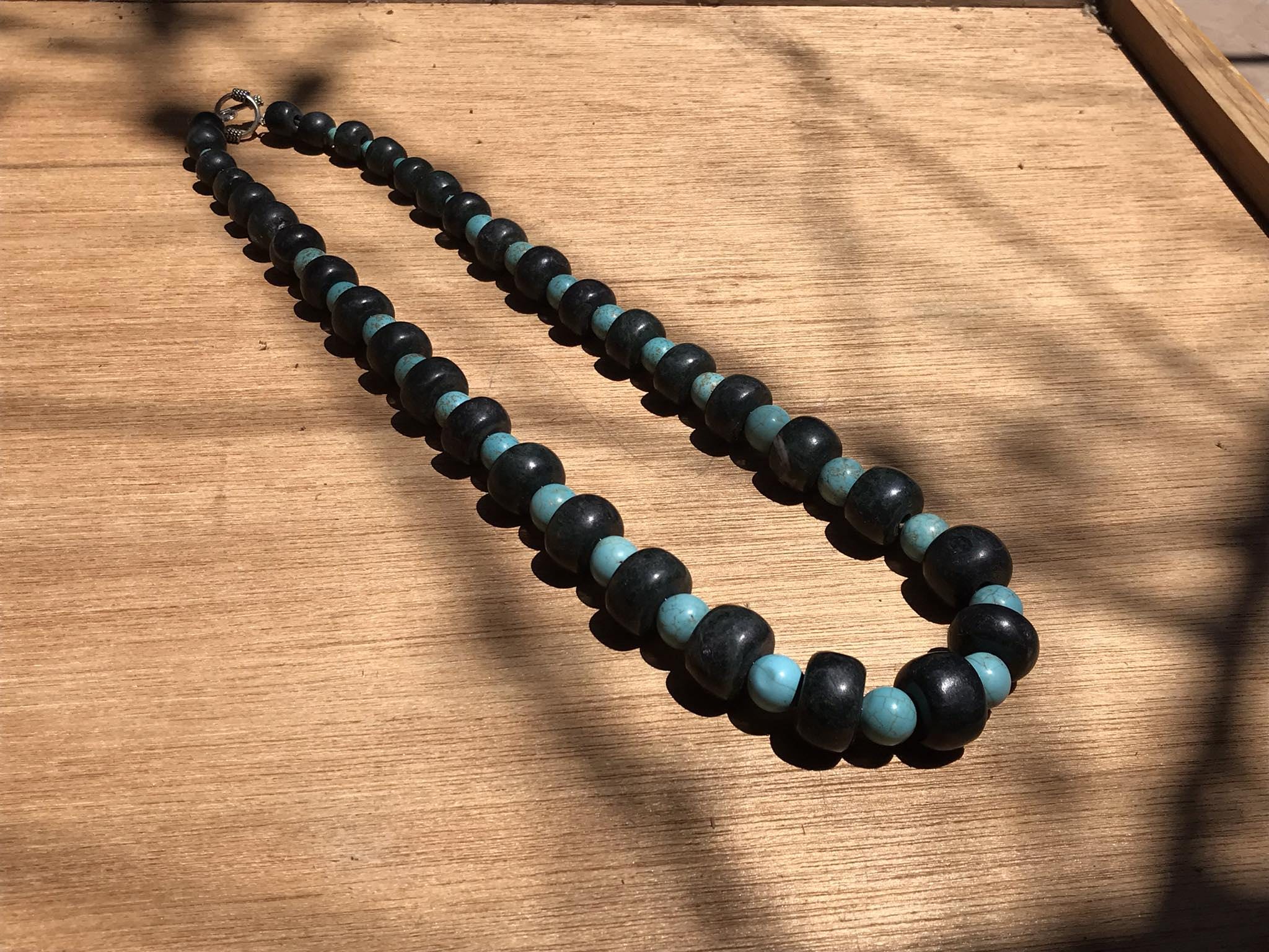 Adabele 2 Hebras Grado A Hematita Natural Plateada Piedra