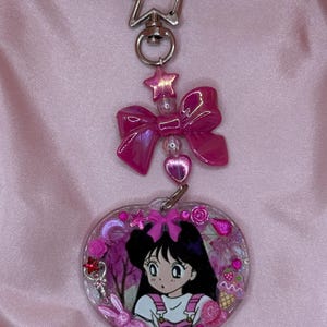Sailor Mars SailorMoon Heart Keychain