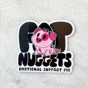 Fat Nuggets holographic sticker