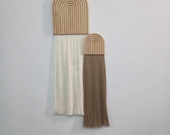 Colgante de pared "Enso" de la colección Hikari.Entendido. Arte de fibra. Arte textil. Macramé. Minimalista. Macramé moderno. Bohemio