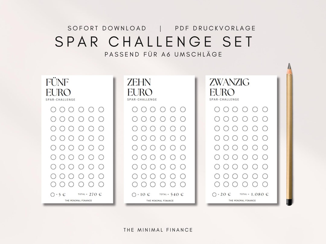 Saving Challenge Templates to Print for Cash Stuffing A6 Budget ...