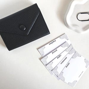 予算ウォレット用カード挿入 – 現金詰め込み用カテゴリーカードとミニ予算ウォレット