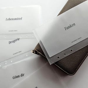 A6-plånbokskuvertset för pärmar med dragkedja – utan dragkedja – Minimalistiska pengakuvert för ekonomisk planering och kuvertmetod