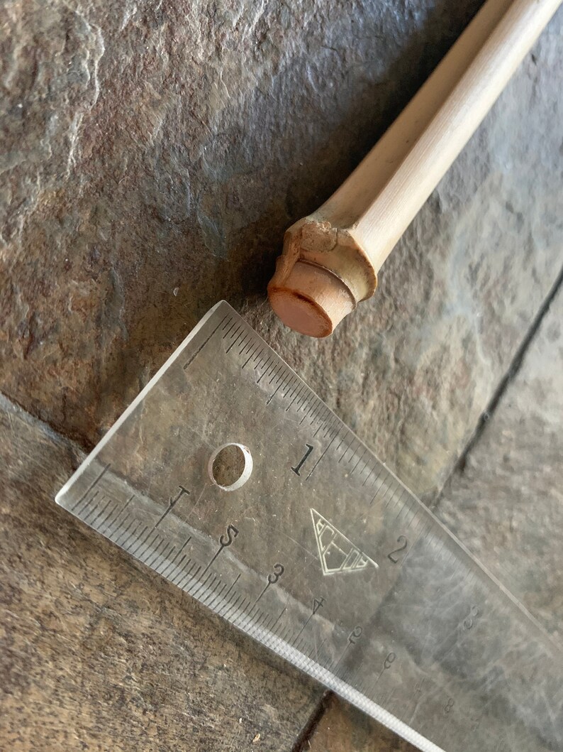 Sock Loom Hook. Bamboo Handle Loom Knitting Hook 11 mm K-H .45 inch Large Loom Hook with Knob End Corking Hook or Knitting Nancy Hook