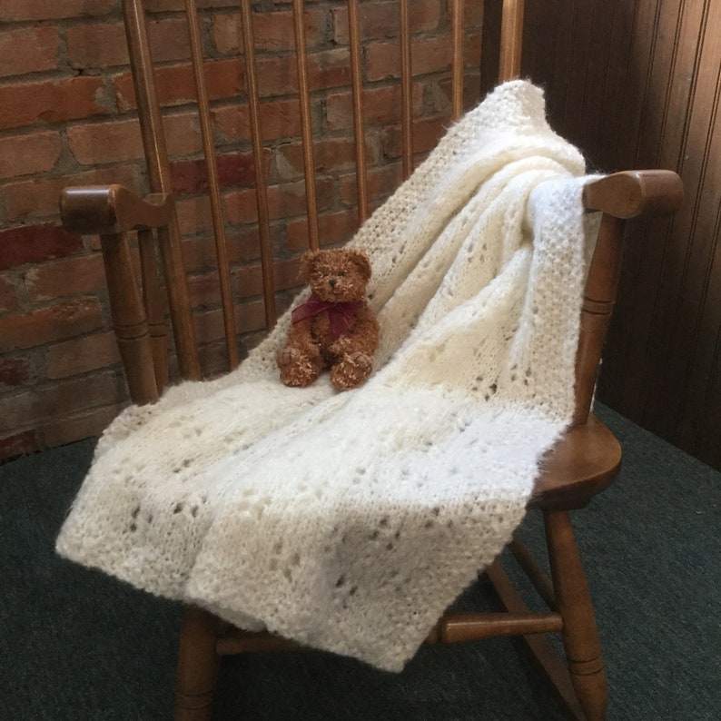 Instant Download Pdf Baby Blanket Knitting Pattern For Mhyllot Baby Blanket Pattern Pram Cover Cot Eyelet Butterfly Knit Baby Blanket