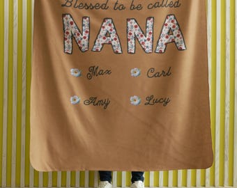 Personalized Blanket for Grandma, Personalized Grandma Blanket, Mothers Day Gift for Grandma, Nana Gift, Nana Blanket with Grandkids Names