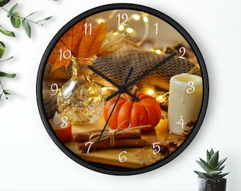 Fall Wall Clock