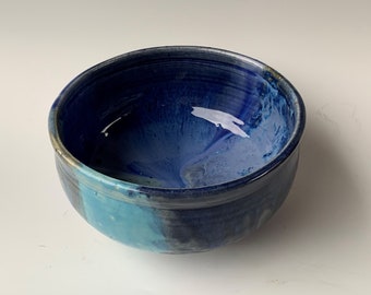 Pottery Bowl in shades of Blue