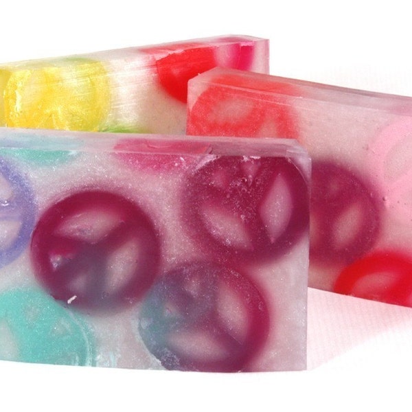 Peace, Suds, and Happiness Soap - Handmade Glycerin Soap