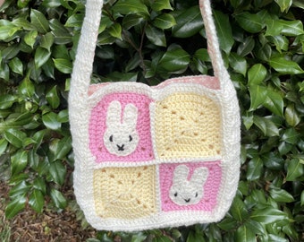Handmade Miffy Inspired Crochet Purse