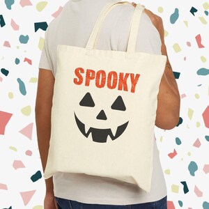 Halloween Tote Bag, Spooky Halloween Bag, Fall Tote Bag, Haunted Tote Bag, Trick Or Treat Bag, Halloween Candy Bag, Shopping Bag