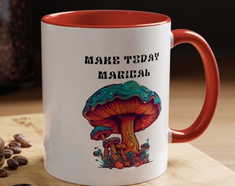 Pilz (11, 15 Unzen) Becher, Pilzbecher, Psychedelische Kaffeetasse, Becher, Pilz-Teetasse, Hipster Geschenk, Hippie Geschenk