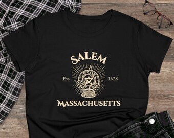 Camiseta de bruja retro, camiseta de bruja de Salem, camiseta vintage de Salem, camiseta de bruja espeluznante, camiseta de Salem, camiseta de aquelarres, camiseta espeluznante, regalo de chica bruja