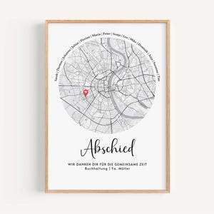 Abschiedsgeschenk für Kollege | Einzigartige Poster zum Jobwechsel oder zur Rente | personalisiertes Geschenk | Handmade Gift