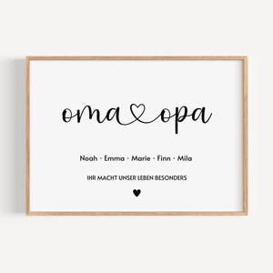 Definition Poster I Großeltern I Oma und Opa | personalisiertes Poster | Geschenk | Geburtstag | Danke | Muttertag I Vatertag I Download